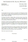 letter about Roy's passing